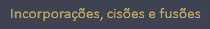 Incorporações, cisões e fusões